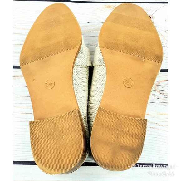 A New Day burlap wedge loafers 8 1/2 W - Picture 7 of 8